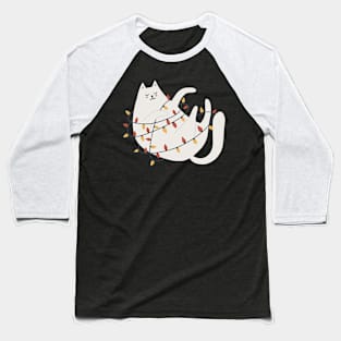 Cute Cat Christmas Baseball T-Shirt